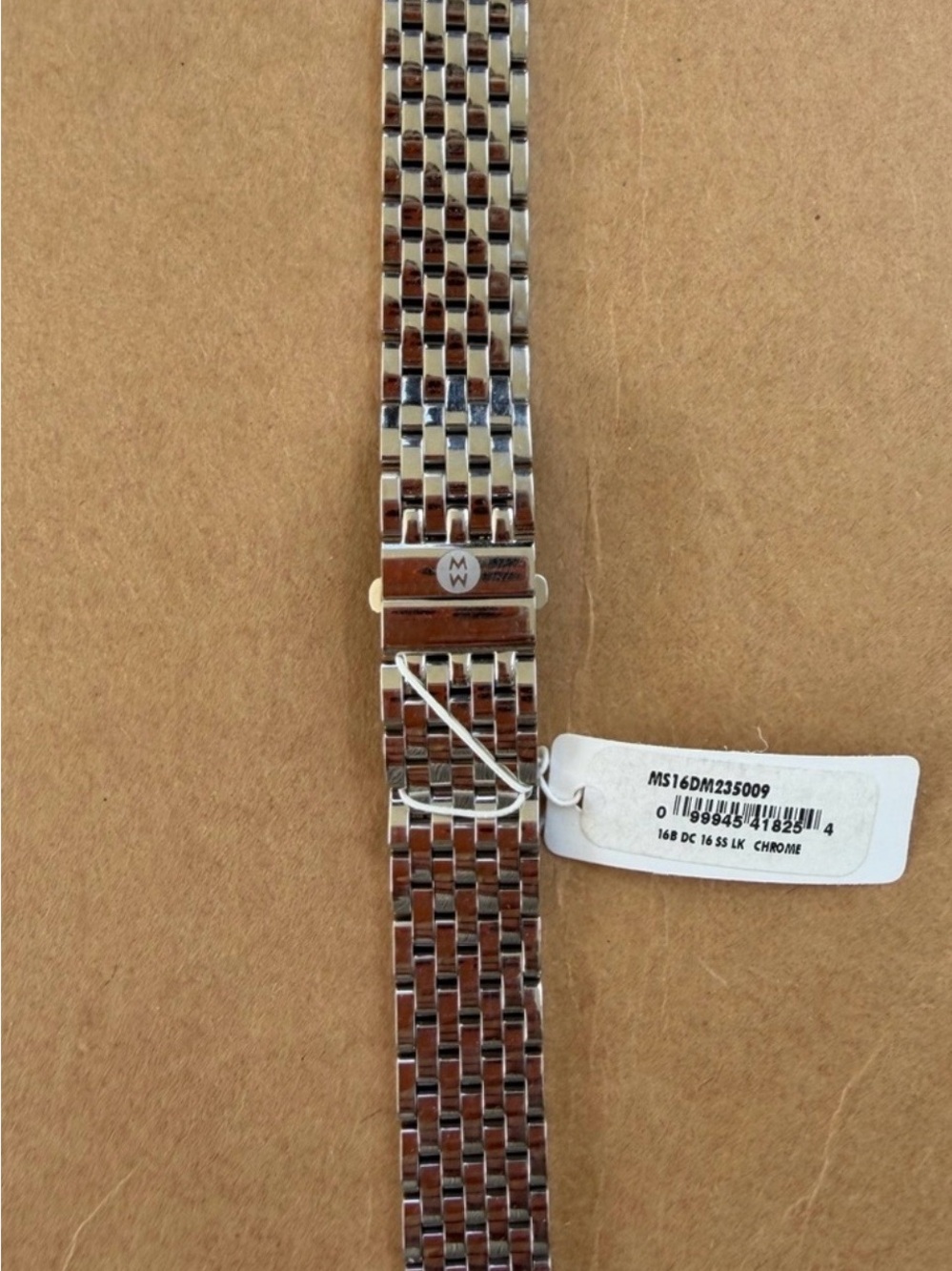 Michele 16 mm Watch Bracelet Silver new with tags